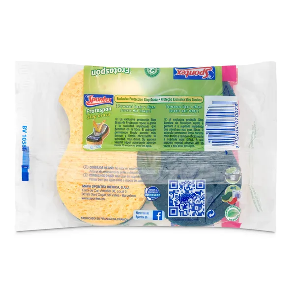 Estropajo con esponja super absorbente Spontex bolsa 2 unidades 2