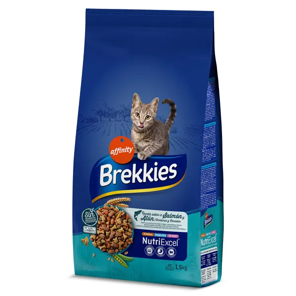 Alimento para gatos con salmón y atún Brekkies 1.5 Kg 2