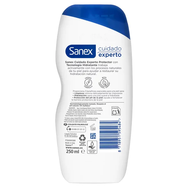Gel de ducha dermo protector piel normal Sanex 250 ml 3