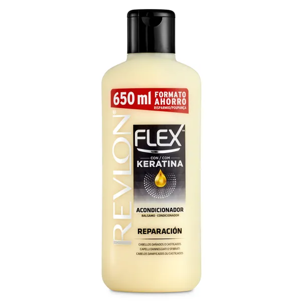 Crema suavizante con keratina cabello seco o dañado Flex 650 ml 2