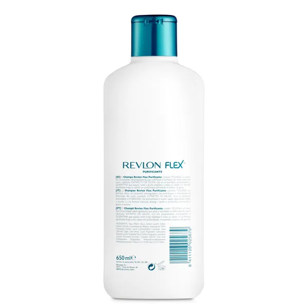 Champú con keratina para cabello graso Flex 650 ml 3