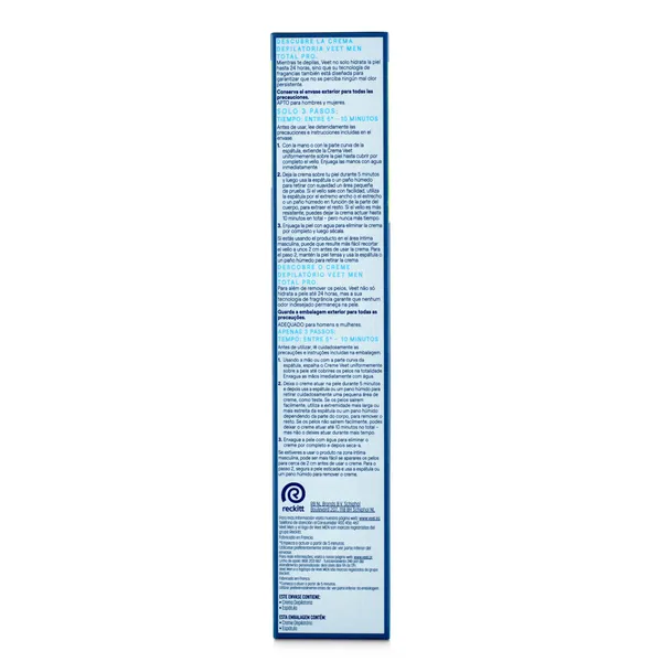 Gel crema depilatorio corporal piel sensible Veet tubo 200 ml 4
