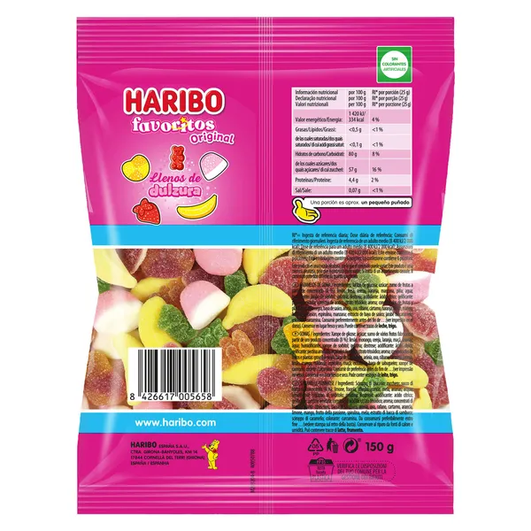 Golosinas favoritos Haribo bolsa 150 g 3
