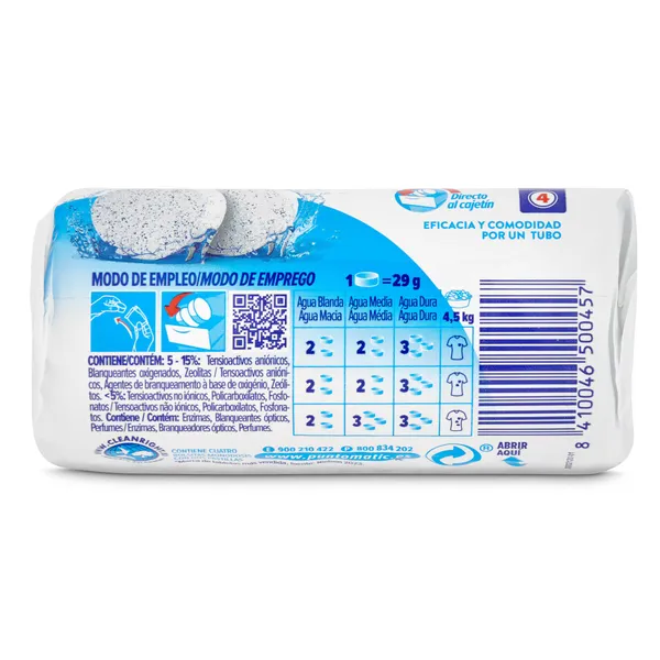 Detergente máquina blanco puro en pastillas Puntomatic 4 lavados 3