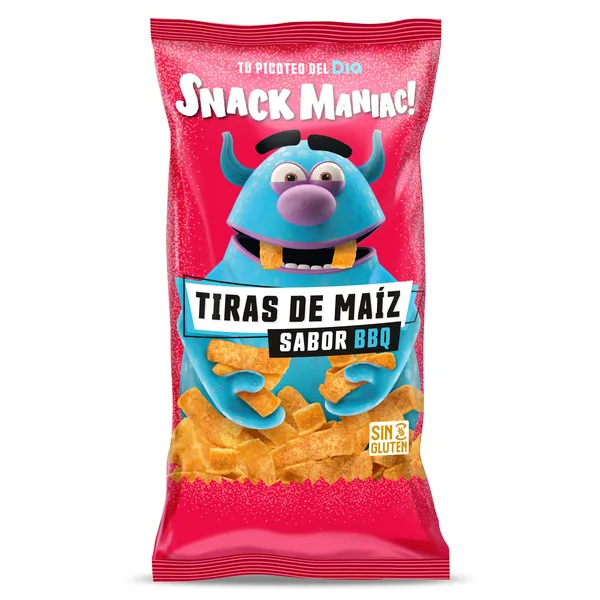Tiras de maíz sabor barbacoa Dia Snack Maniac 150 g