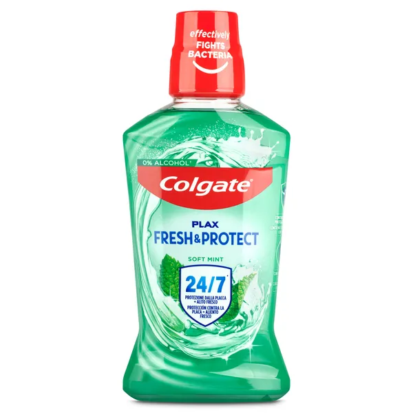 Enjuague bucal antibacteriano Colgate Plax botella 500 ml