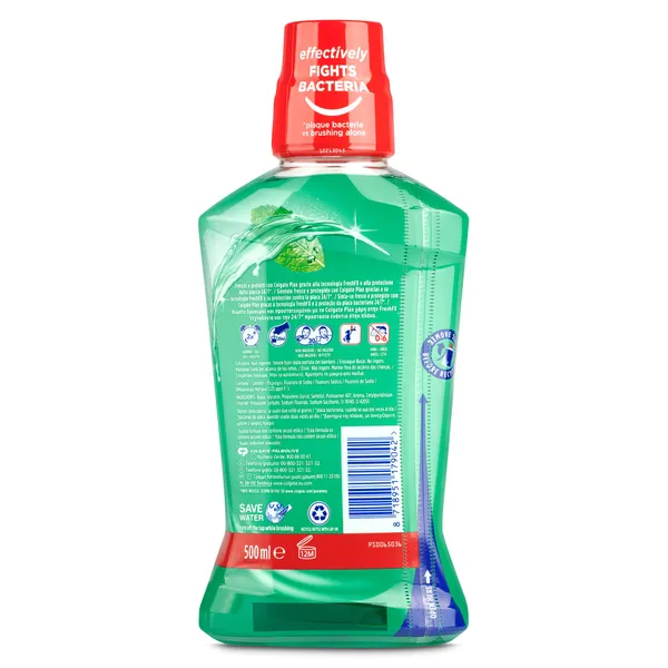 Enjuague bucal antibacteriano Colgate Plax botella 500 ml 2
