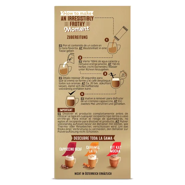 Cafe capuccino Nescafé caja 140 g 4
