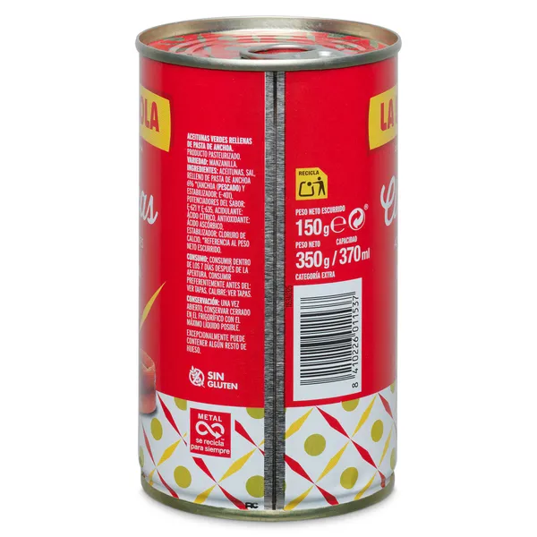 Aceitunas rellenas de anchoa La Española 150 g 3