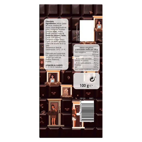 Chocolate negro Dia Temptation 100 g 3