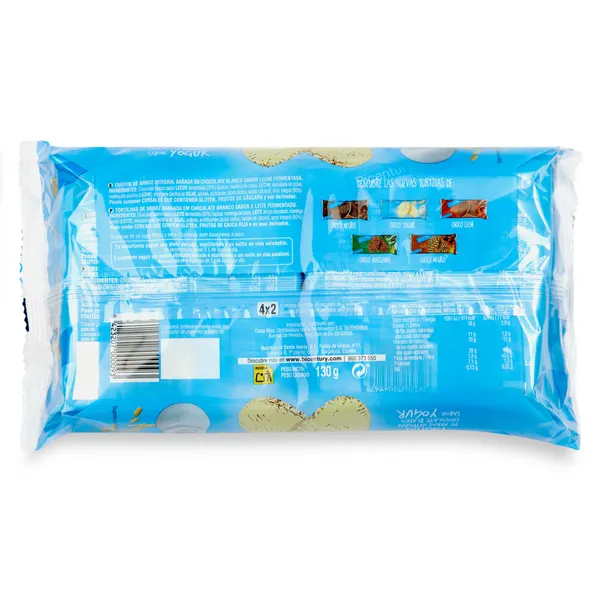 Tortitas de arroz integral sabor yogur Bicentury bolsa 130 g 2