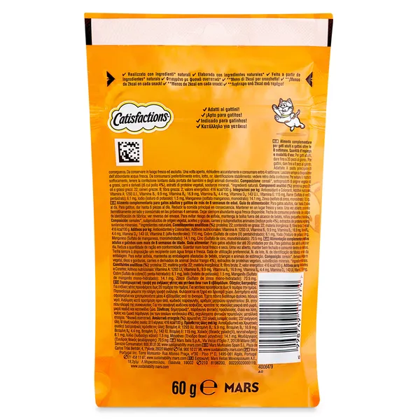 Snack para gatos con pollo Catisfaction 60 g 3