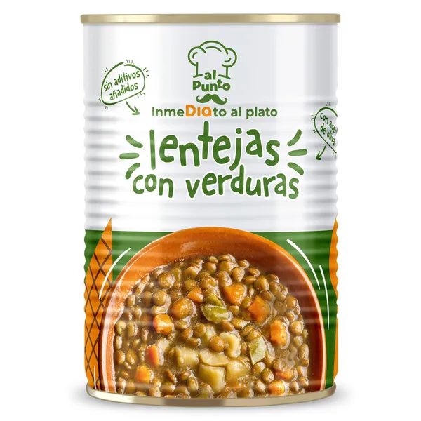 Lentejas con verduras Al Punto Dia 430 g