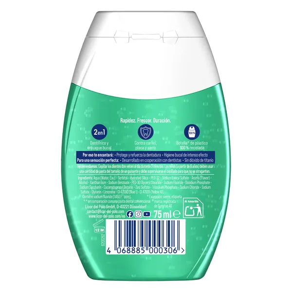 Pasta de dientes dos en uno menta fresca Licor del polo 75 ml 3
