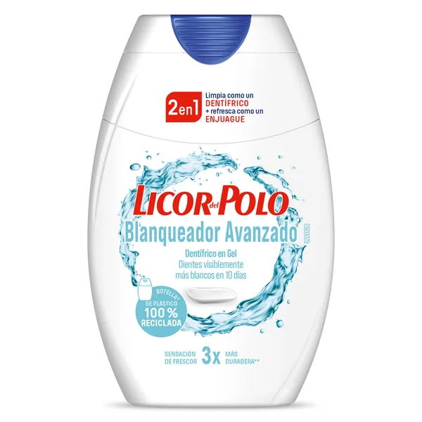 Pasta de dientes dos en uno blanqueador avanzado Licor del Polo bote 75 ml
