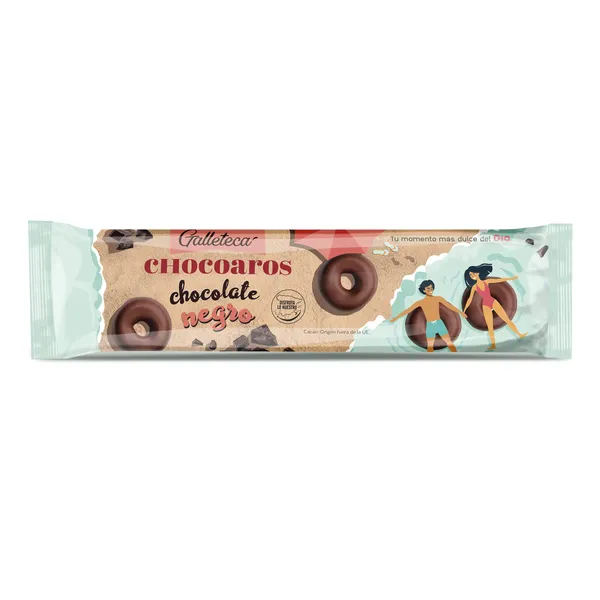 Roscos de galleta con chocolate negro chocoaros Galleteca de Dia 128 g 2