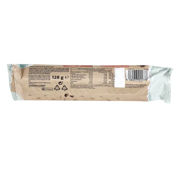 Roscos de galleta con chocolate negro chocoaros Galleteca de Dia 128 g 3