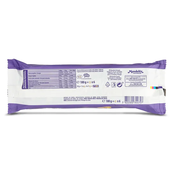 Galletas choco wafer chocolate blanco Milka bolsa 180 g 3
