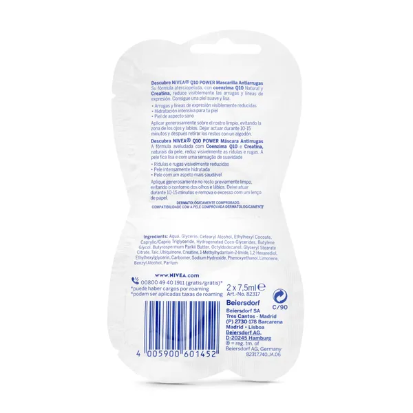 Mascarilla suave antiarrugas Nivea sobre 15 ml 2