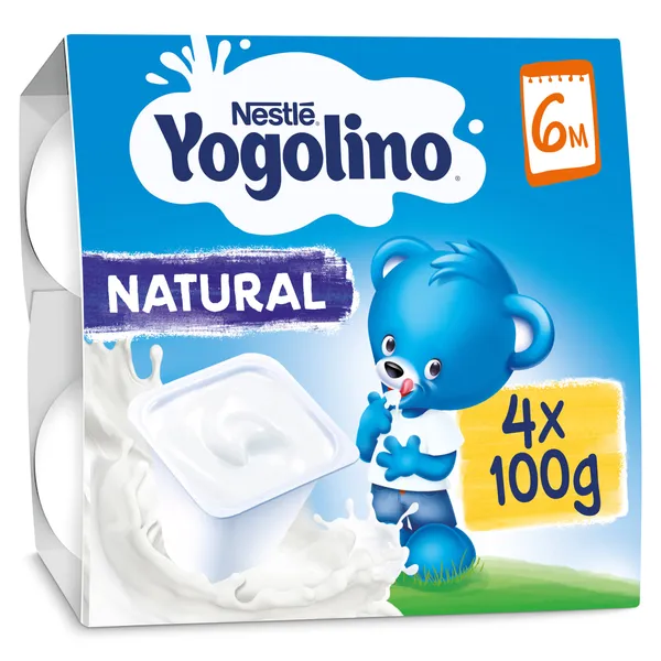 Postre lácteo natural Nestlé Yogolino pack 4 x 100 g