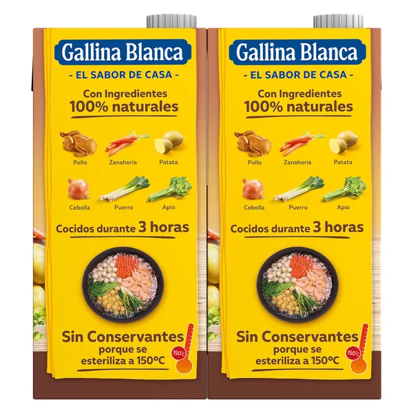 Caldo de pollo Gallina Blanca 2 x 1 L 5
