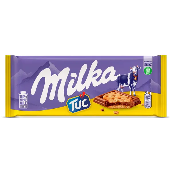 Chocolate con leche cubierto de galletas Milka 87 g 2