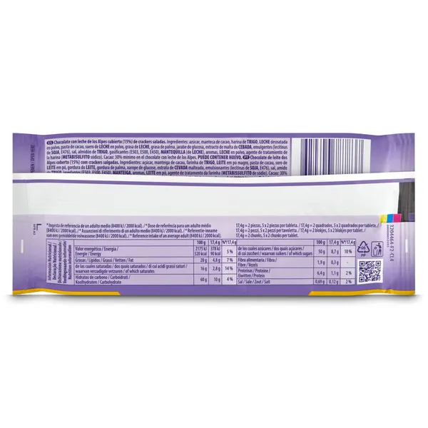 Chocolate con leche cubierto de galletas Milka 87 g 4