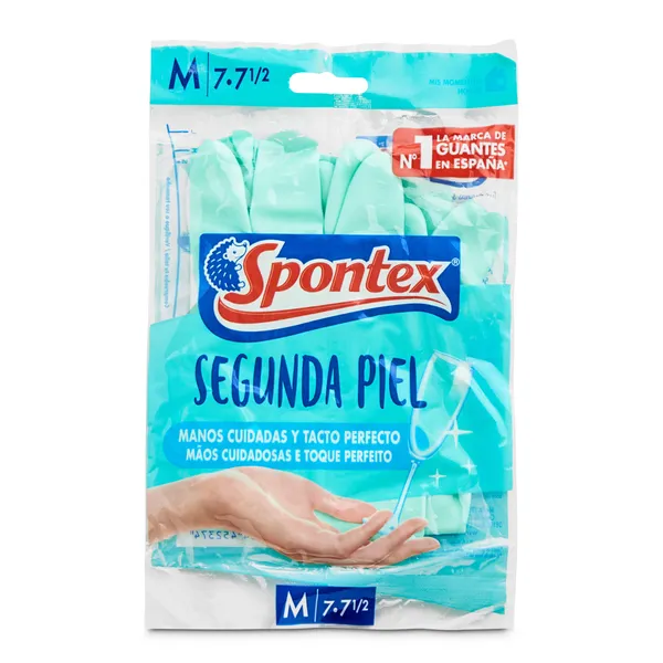 Guantes reutilizables segunda piel talla M Spontex bolsa 2 unidades 2