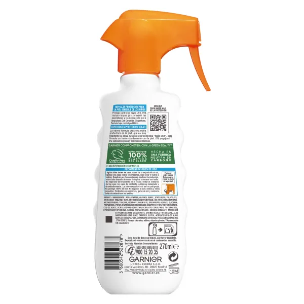 Leche solar niños sensitive advanced spf 50 Delial spray 270 ml 2