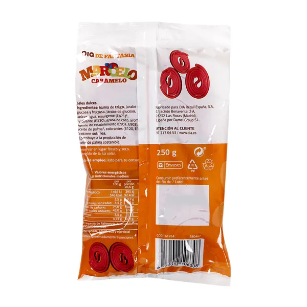 Regaliz rueda rojo Marcelo Caramelo de Dia bolsa 250 g 2