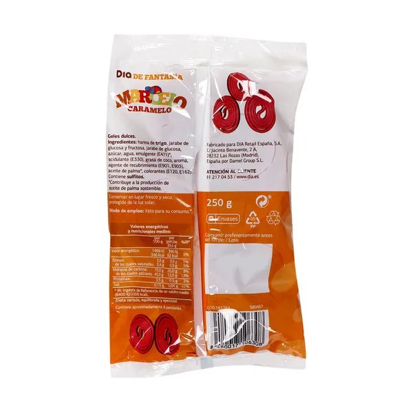 Regaliz rueda rojo Marcelo Caramelo de Dia bolsa 250 g 3