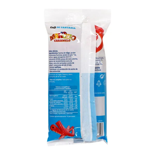 Regaliz rojo torcidas Dia Marcelo Caramelo 225 g 3