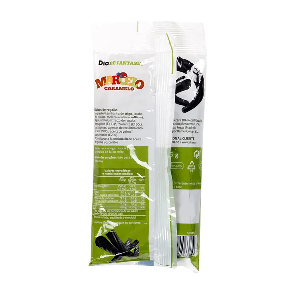 Regaliz negro torcidas Dia Marcelo Caramelo 225 g 3