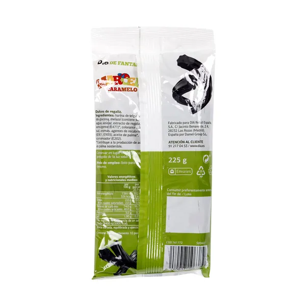 Regaliz negro torcidas Dia Marcelo Caramelo 225 g 4