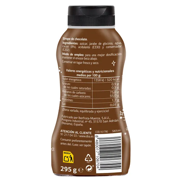 Sirope de chocolate Delimagic de Dia 295 g 3