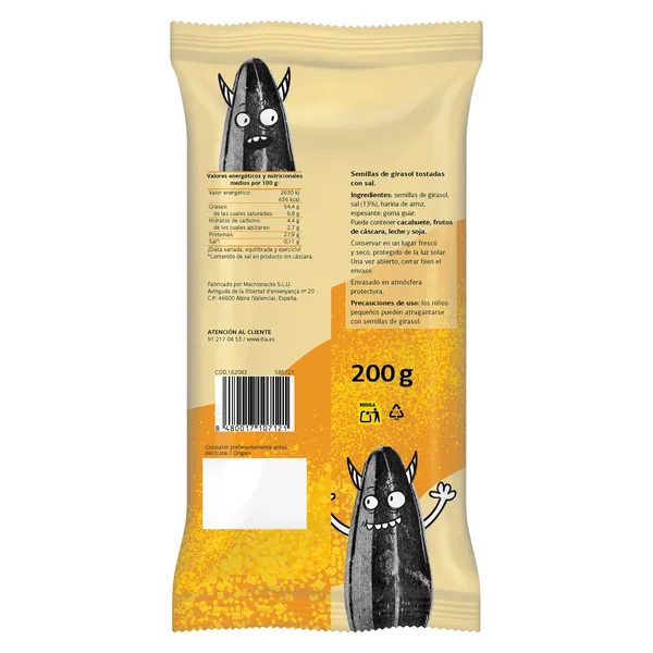 Pipas gigantes con sal Dia Snack Maniac 200 g 3