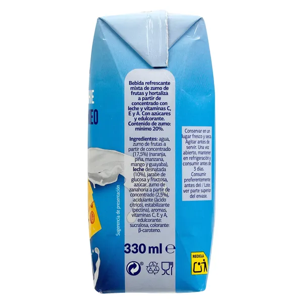 Bebida de frutas con leche mediterráneo Saborfera de Dia brik 3 x 330 ml 4