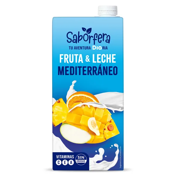 Bebida de fruta y leche mediterráneo Dia Saborfera 1 L 2