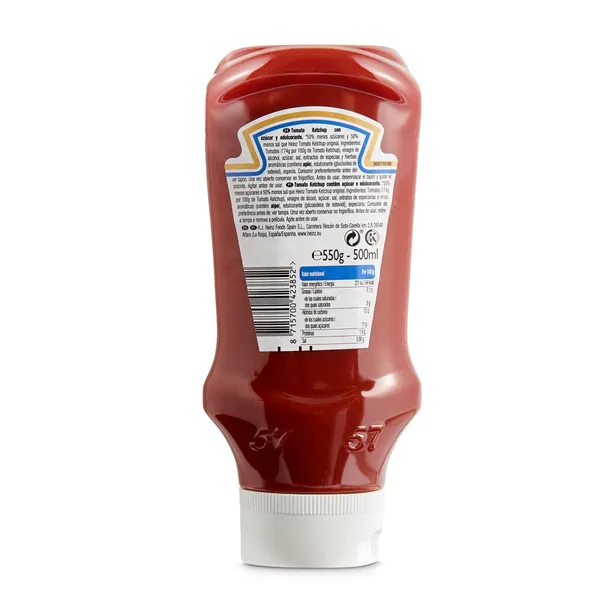 Ketchup light Heinz bote 550 g 2
