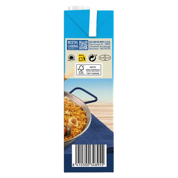 Caldo para paella de marisco Gallina Blanca brik 1 L 3
