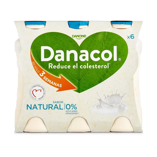 Bebida láctea natural Danacol pack 6 x 100 g 2