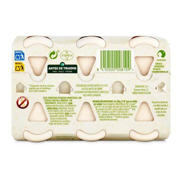 Bebida láctea natural Danacol pack 6 x 100 g 3