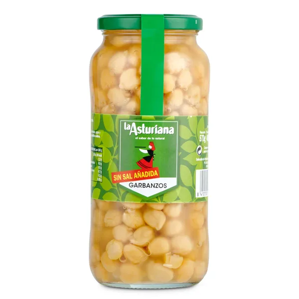 Garbanzos cocidos sin sal La Asturiana 400 g 2