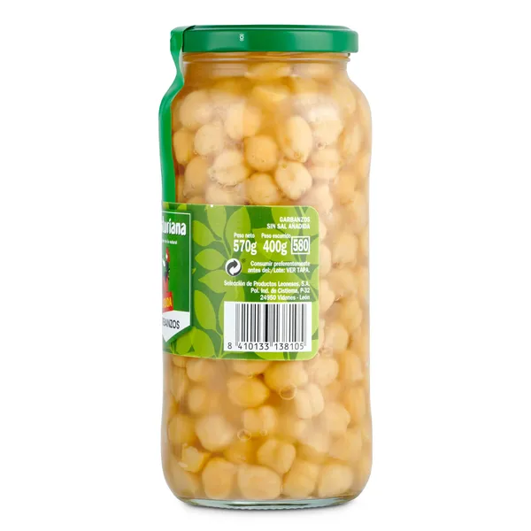 Garbanzos cocidos sin sal La Asturiana 400 g 4