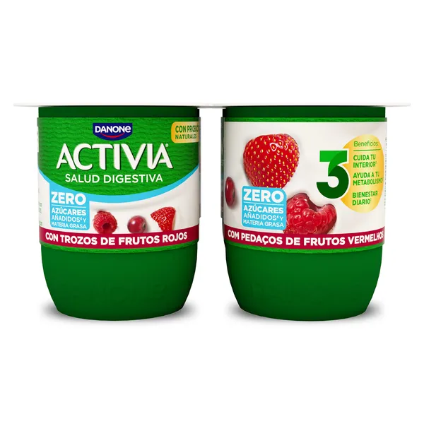 Bífidus desnatado con frutos rojos Activia pack 4 x 120 g 3
