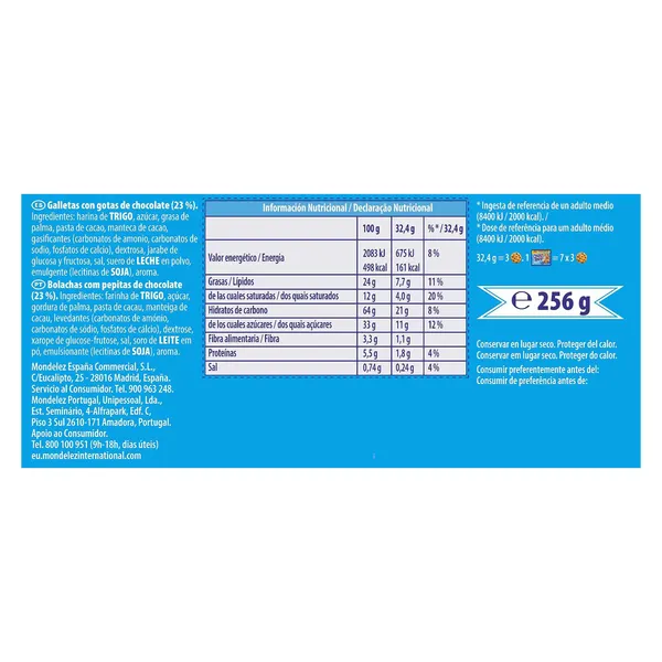 Galletas con pepitas de chocolate Chips Ahoy caja 256 g 3