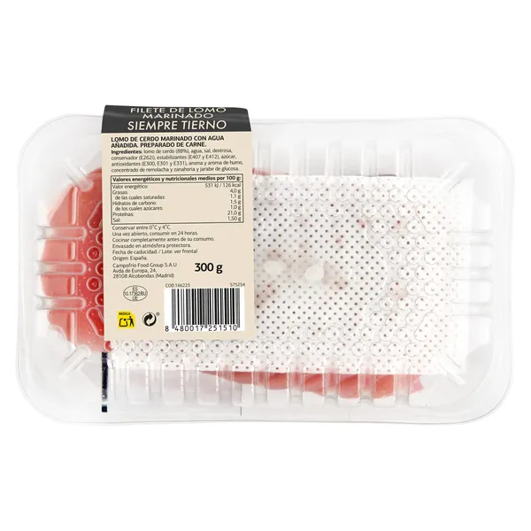 Filete de cinta de lomo marinado Selección de Dia bandeja 300 g 3