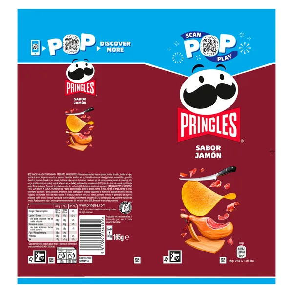 Pringles jamón 165 g 4