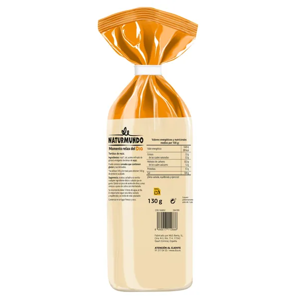 Tortitas de maíz Dia Naturmundo 130 g 3