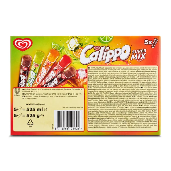 Helado super mix 5 unidades Calippo caja 525 g 2